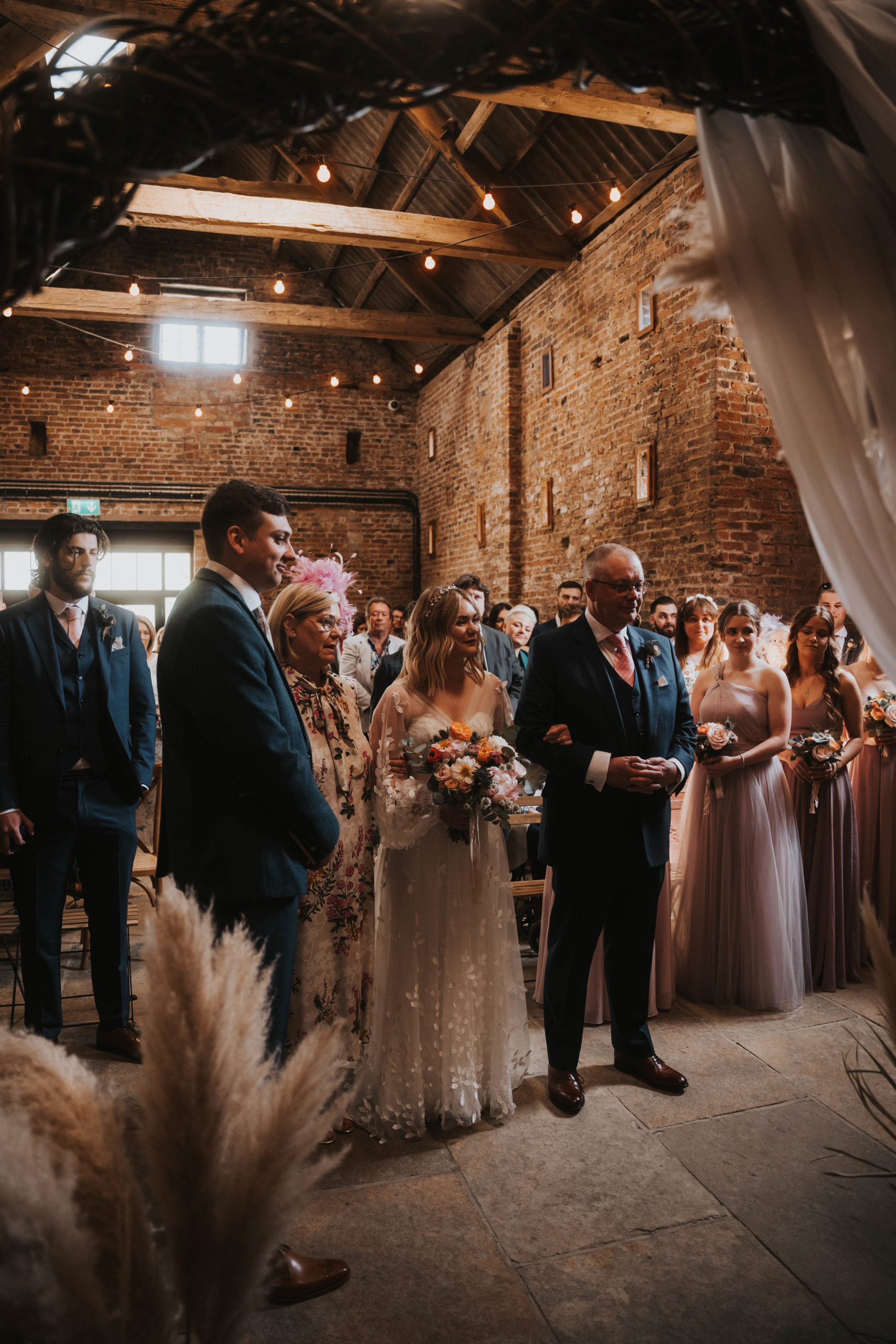 ceremony at East Yorkshire barn