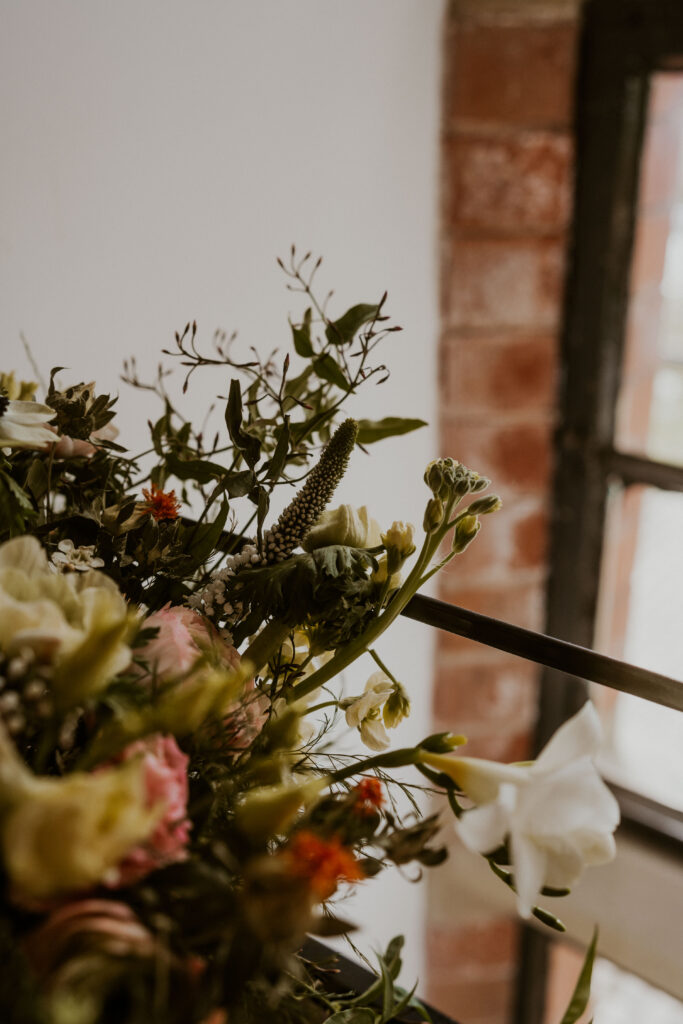 Relaxed Sheffield Wedding Photographer Capturing Wedding Bouquet In The morning