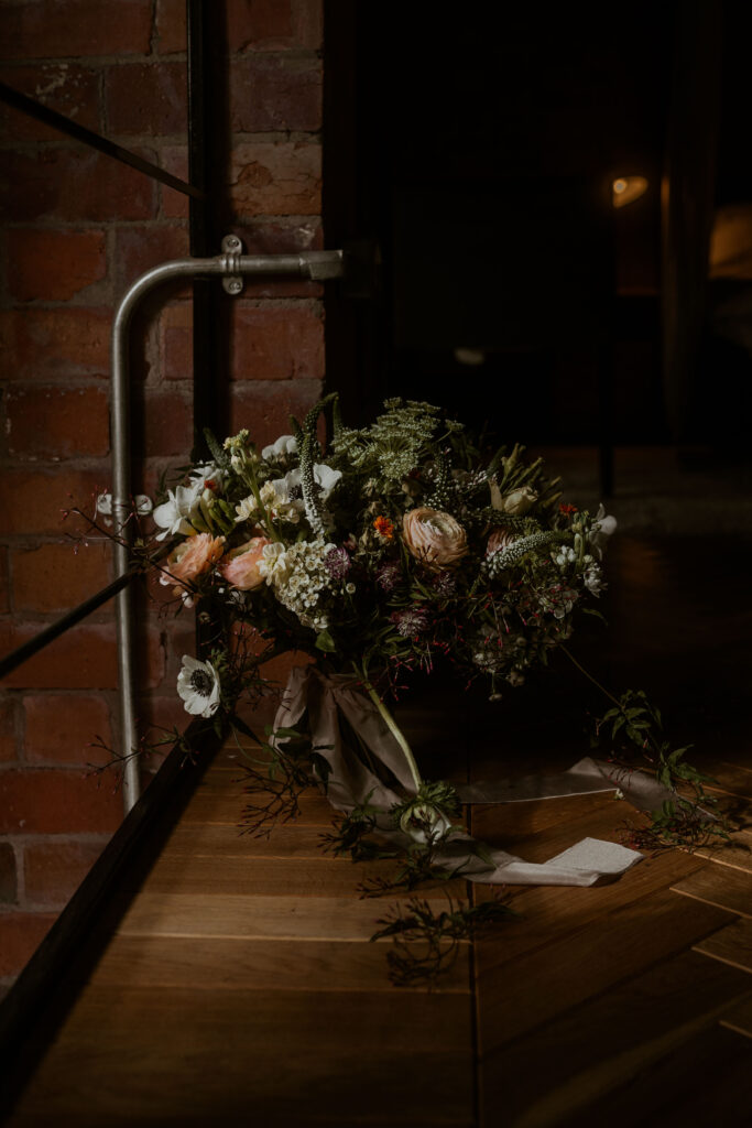 Relaxed Sheffield Wedding Photographer Capturing Wedding Bouquet In The morning