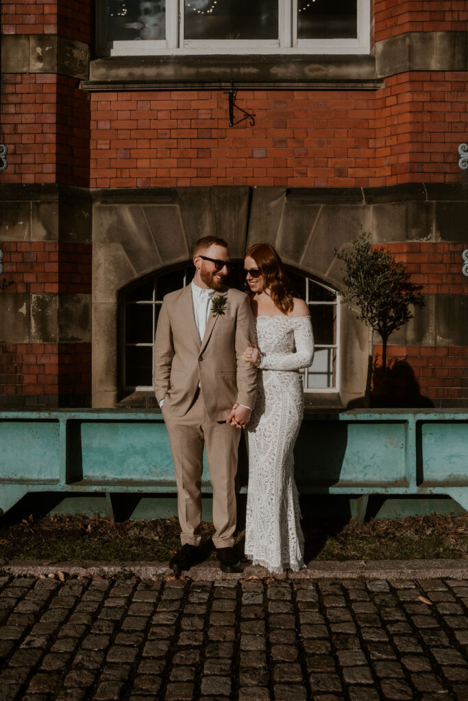 vRelaxed Wedding Photographer Capturing Alternative Bride And Groom Couple Shoot at The Pumping House, Ollerton.