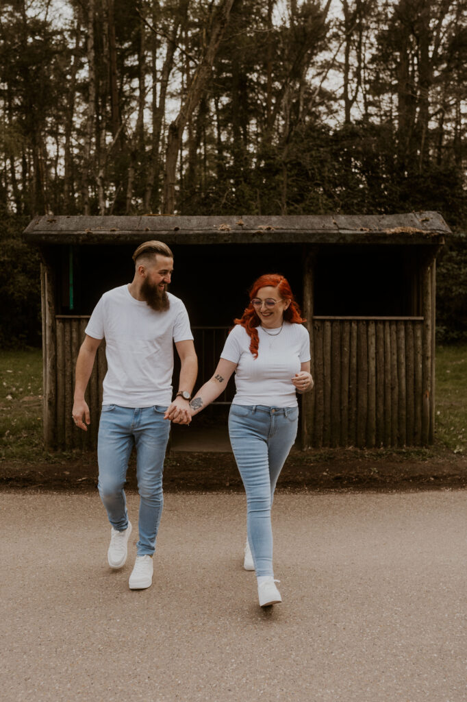 Outdoor Couple Shoot with Photographer at Clumber Park 