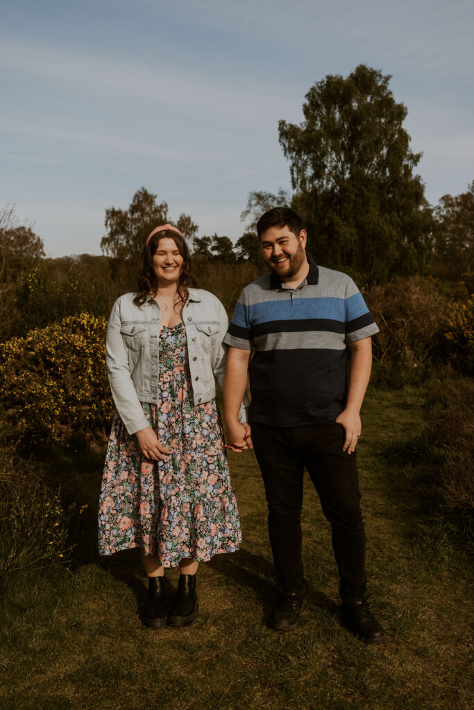 Outdoor Walking Couple Shoot at Clumber Park with a Sheffield Wedding Photographer