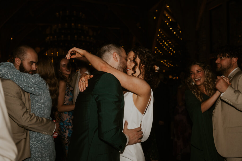 relaxed and emotive wedding photographer based in Yorkshire capturing evening celebrations at Tithe Barn 