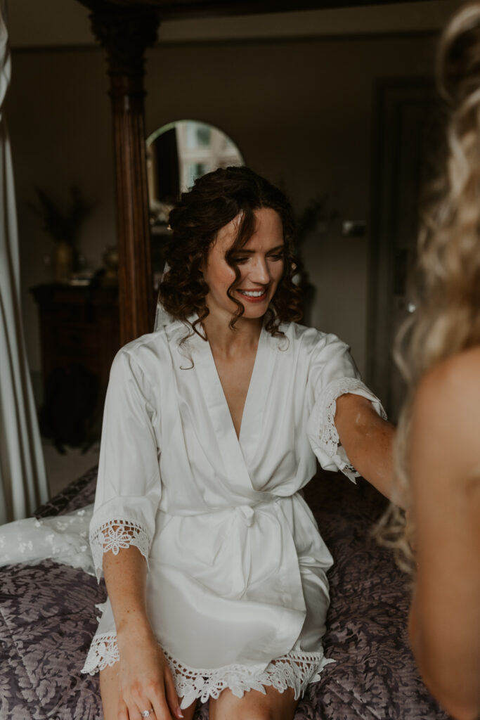 relaxed wedding photographer based in Yorkshire capturing the bride's candid wedding morning 